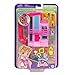 Polly Pocket Barbie Dreamhouse Compact, Dollhouse Playset with 3 Micro Dolls, 1 Puppy, 11 Accessories, Elevator & Pool