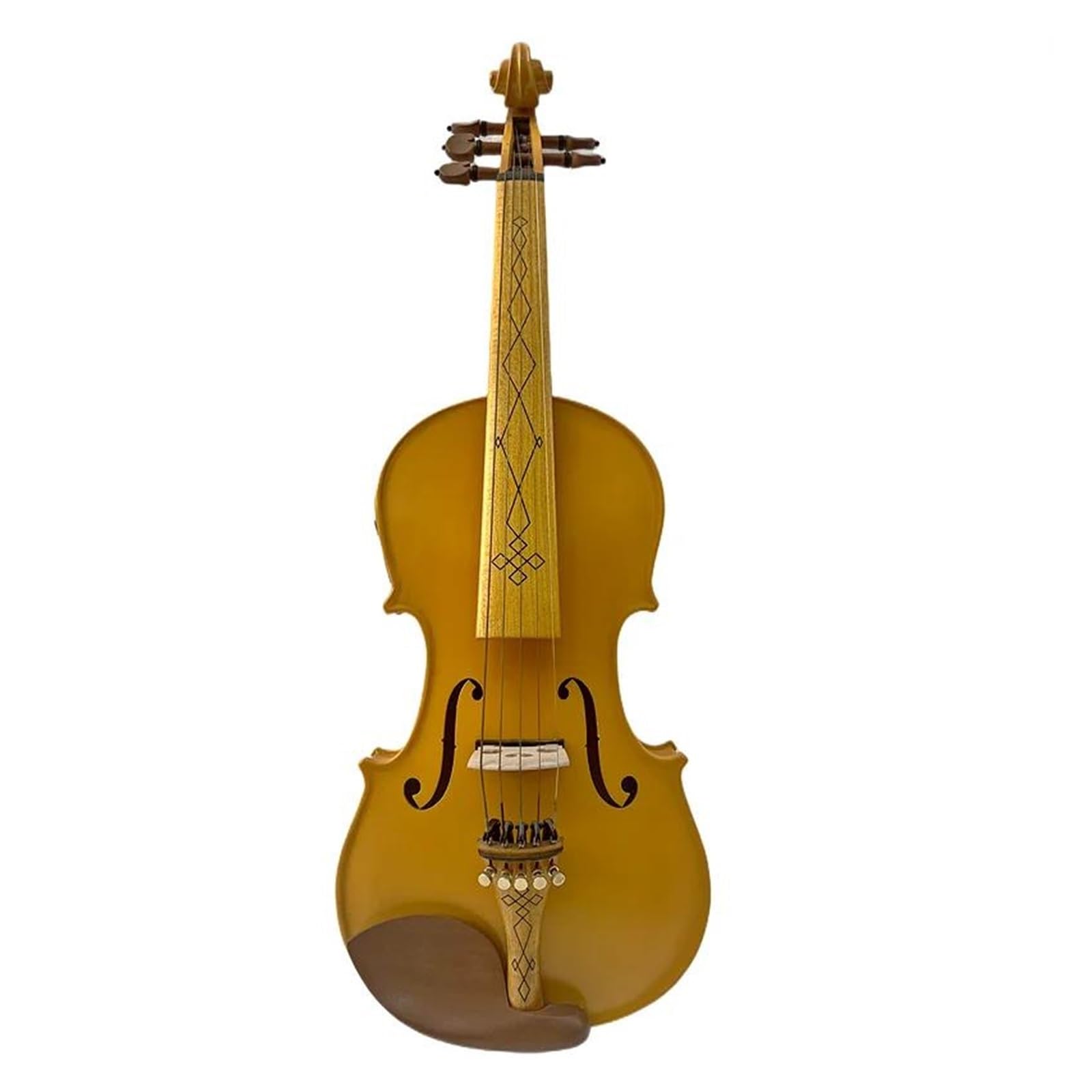 Violino Elettrico 4/4 A 5 Corde In Acero Giallo Fatto A Mano Con Un Suono Splendido E Chiaro E Forte Violino