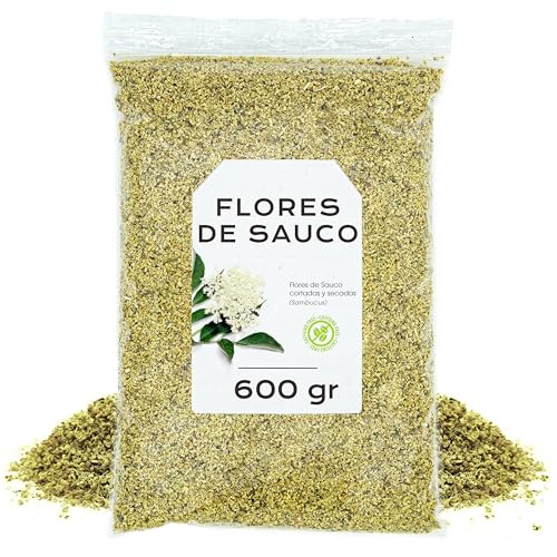 Flor de Sauco Infusion 600g - Te de Flores de Sauco - Sambucus - Sauco Flores a Granel (600 gr)