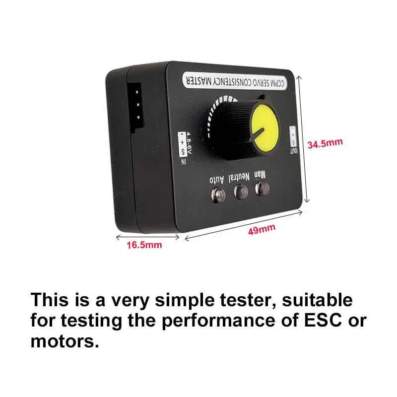 DollaTek 2 Pack RC Servo Tester Centring Tool ESC Motor Checker Built-in BEC 3CH High Precision for Aircraft Remote Control Models - Image 3
