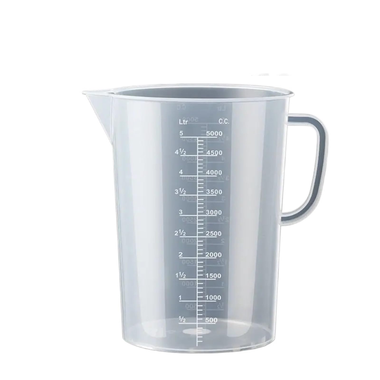 Taza Medidora Vaso medidor graduado de plástico 3 piezas, vaso mezclador transparente gran capacidad con tapa, laboratorio for cocina y repostería Jarra Medidora Cocina(5000ml)