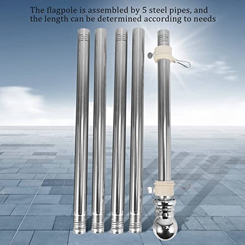 Mât de drapeau inoxydable anti-corrosion pour une cour sans taches - 7