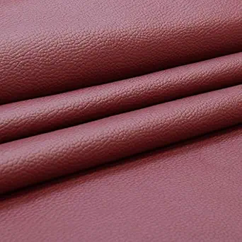 SAE Fabrics Upholstery Rexine Fabric/Artificial Leather Sheet - 140 cms Width - PU Mix, Matte Finish - 1 Meter Multiple - Color: Tan