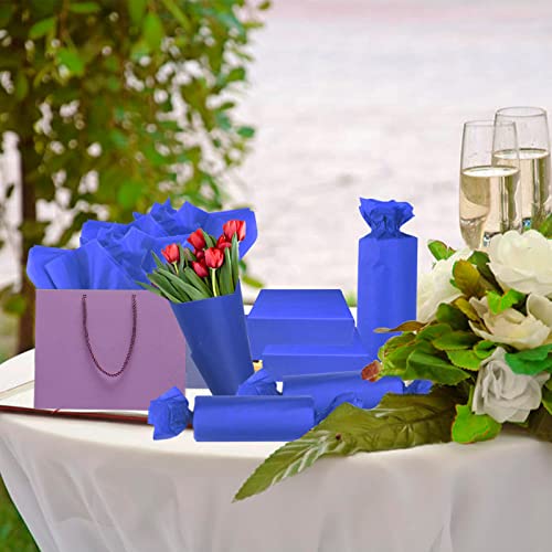 Image of 100 Sheets Blue Tissue Paper Artdly 14 x 20 Inches Blue Wrapping Paper Bulk for Weddings Birthday DIY Project Christmas (Pack of 3)