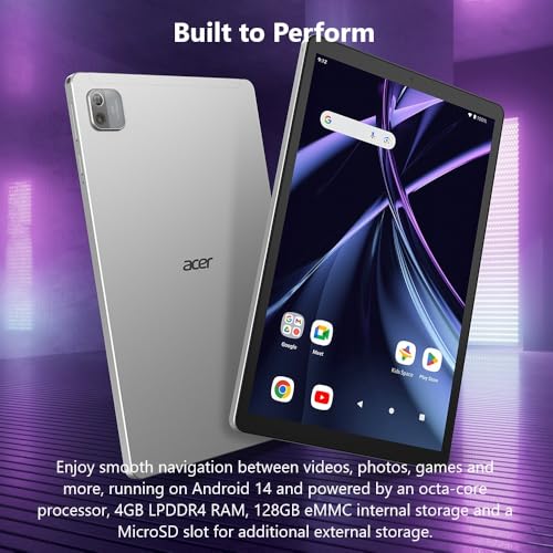 Image of acer Iconia Tab A11 A11-11-A921 Tablet | 11 inch 1920 x 1200 IPS 16:10 Touch Display | Allwinner A523 Octa-Core CPU | 4GB RAM | 128GB eMMC | WiFi-6 | 5MP & Rear 8MP Webcam | Android 14