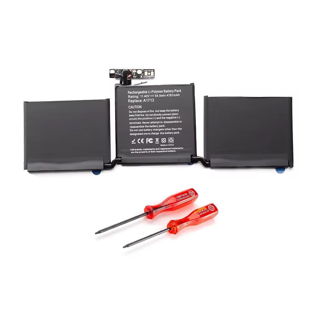 Batterie A1708 pour MacBook Pro 13 Fin 2016 Mi 2017 MLL42CH/A 4781mAh