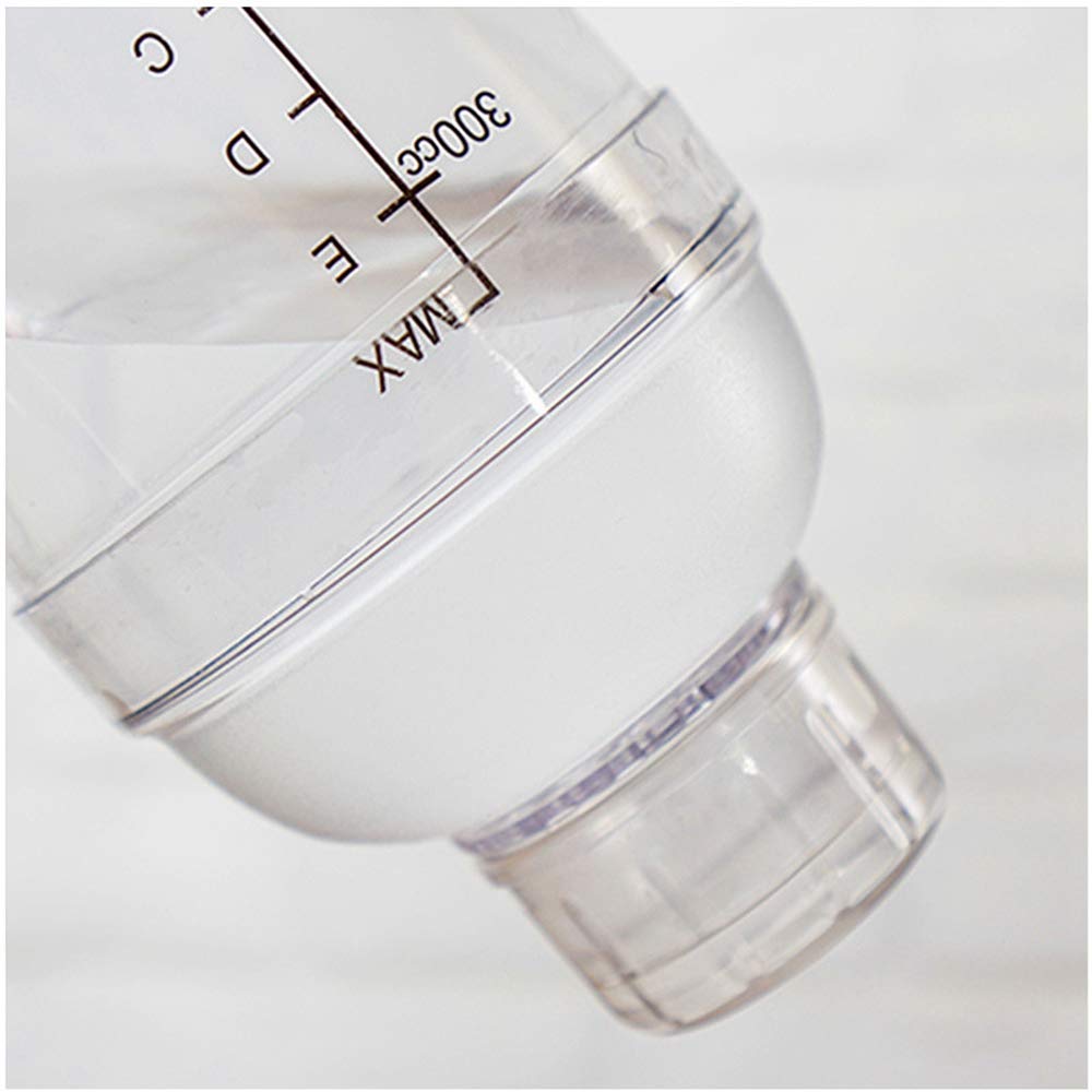 Shaker per cocktail in plastica, con scale, trasparente (300 cc)