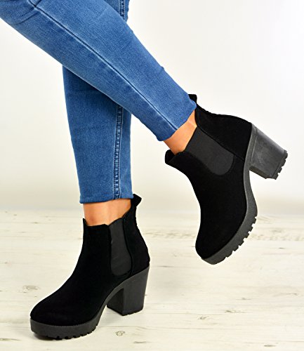 Stivaletti Ankle Boots Chelsea da donna con suola