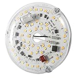1 pack of 3.93-inch Retrofit Light Kit for Ceiling Flush Light Ceiling Fan Light Replacement Panel PCB fan light, ceiling lamp module, dimmable LED light panel 18W 1CCT 5000 120V (1, HM-1F10020-1)