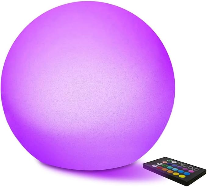 12-Inch LED Ball Light, Color Changing Lamp with Remote, Soft Dimmable ...