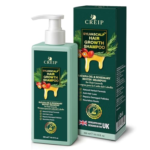 Rosemary & Batana Oil Hair Growth Shampoo: Hair Loss Shampoo for Men and Women with Biotin Sulfate & Fragrance-Free Thickening 10fl oz Wild Lavender