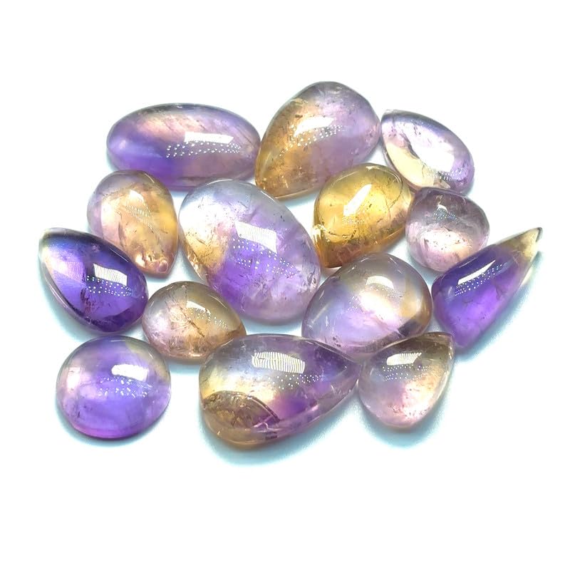 Ametrine Loose Gemstones Wholesale Lot 100 Carat (3 to 5 Pcs) Natural Gemstone Cabochons for Jewelry Making,Wedding Gift, Healing Chakra, Wire Wrapping Crystals