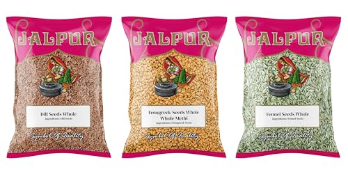 Jalpur Millers Spice Combo Pack – Dill Seeds, Fenugreek Seeds & Fennel Seeds 500g (3 Pack) | Authentic Whole Indian Spices for Cooking, Pickling & Seasoning – Fresh, Aromatic & Vegetarian