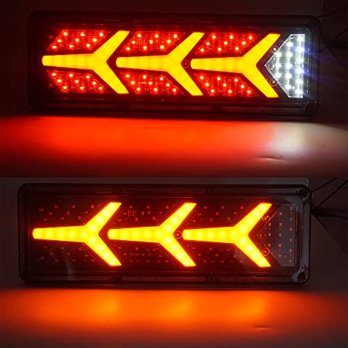 2 Peças Camião Reboque Com Luz Traseira Traseira De Nevoeiro Luz De Aviso De 24V Para Camiões De Reb