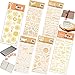 Stickers Deco Vintage Auto Adhésif 6 feuilles Lettres Autocollants 3D Chiffres Papillon Femme Autocollants De Scrapbooking Pour Album Photo Calendrier Cahier Bullet Journal Décoration De Bricolage
