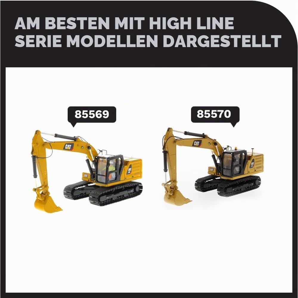 Diecast Masters 1:50 Scale Model Cat 323 Hydraulic Excavator, 85571 | Detailgetreues CAT Baufahrzeug, ca. 18,3 x 6,3 x 8 cm, ab 14 Jahren, für Sammler, 85571