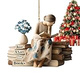 Lesezubehör – dünne, klare hängende Skulptur, rustikale Strumpffüller, Bibliophilen, Frauen-Dekor, Herbst-Winter-Display, Charm, Hütten-Stil, Geschenk für Bibliotheksbenutzer