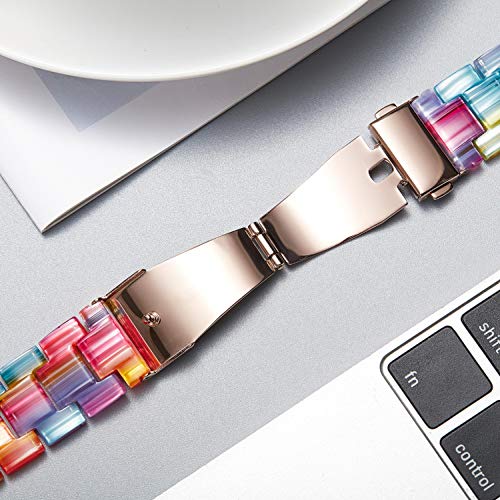 BINLUN Resin Watch Bands Replacement Watch Straps for Men Women 14 Colors Watchbands Lightweight 12/14/16/18/20/22mm Wrist Bands Fashion Skin-Friendly Smart Watch Bracelets - Image 5