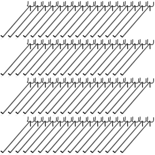 Pack of 50 Heavy Duty Pegboard Hooks – 12 Inches