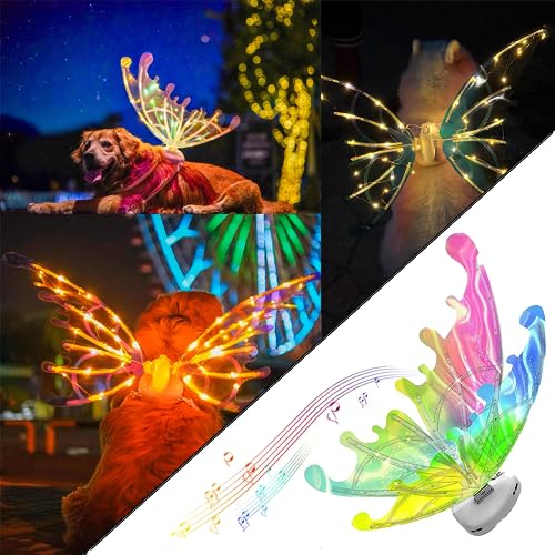 Alas luminosas para perros medianos y grandes con luces LED