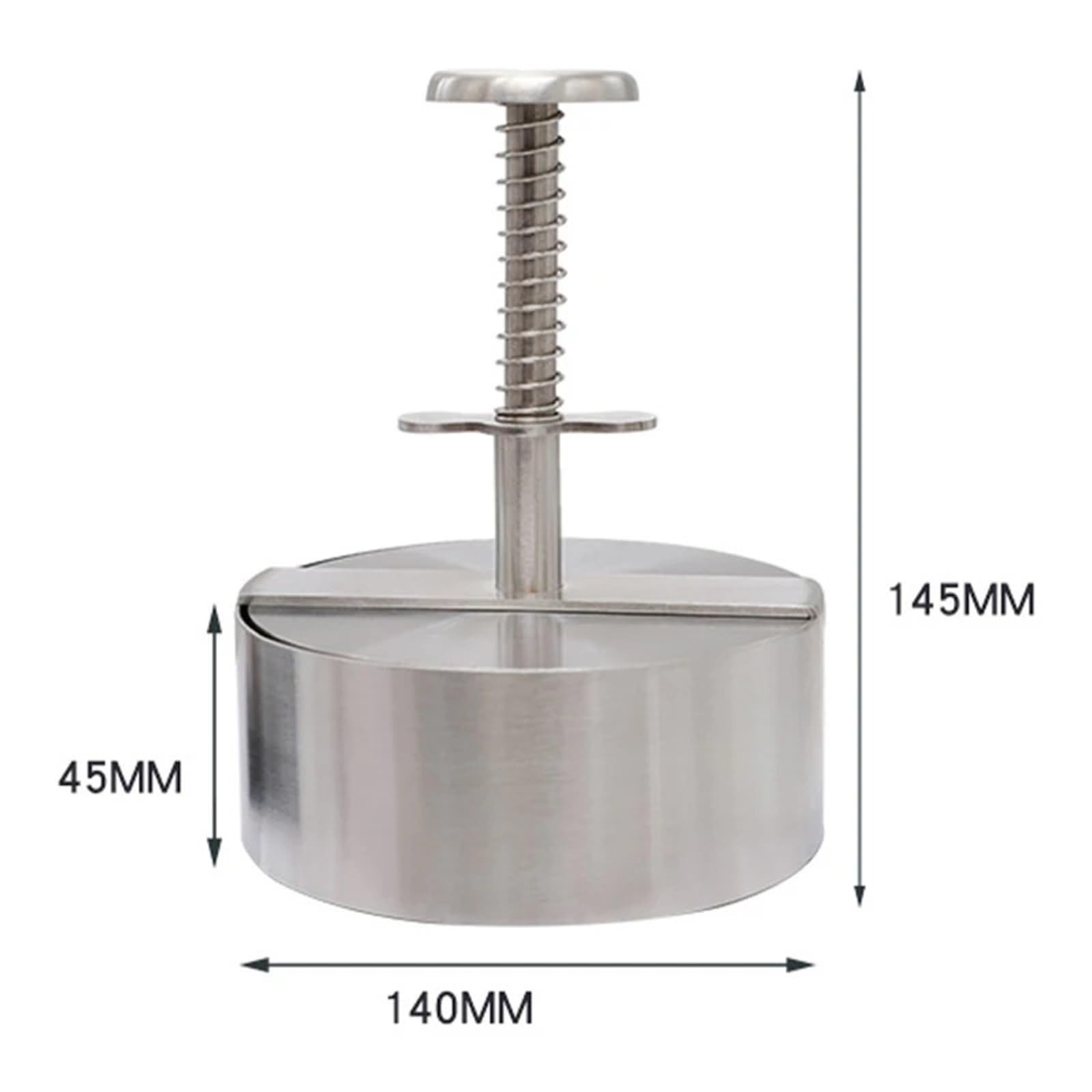 hamburgerpresse Hamburgerpresse aus Edelstahl 304 – Manuelle Form for Burger, Kuchen, Rind, Schwein und Reis Grillwerkzeug(14cm)