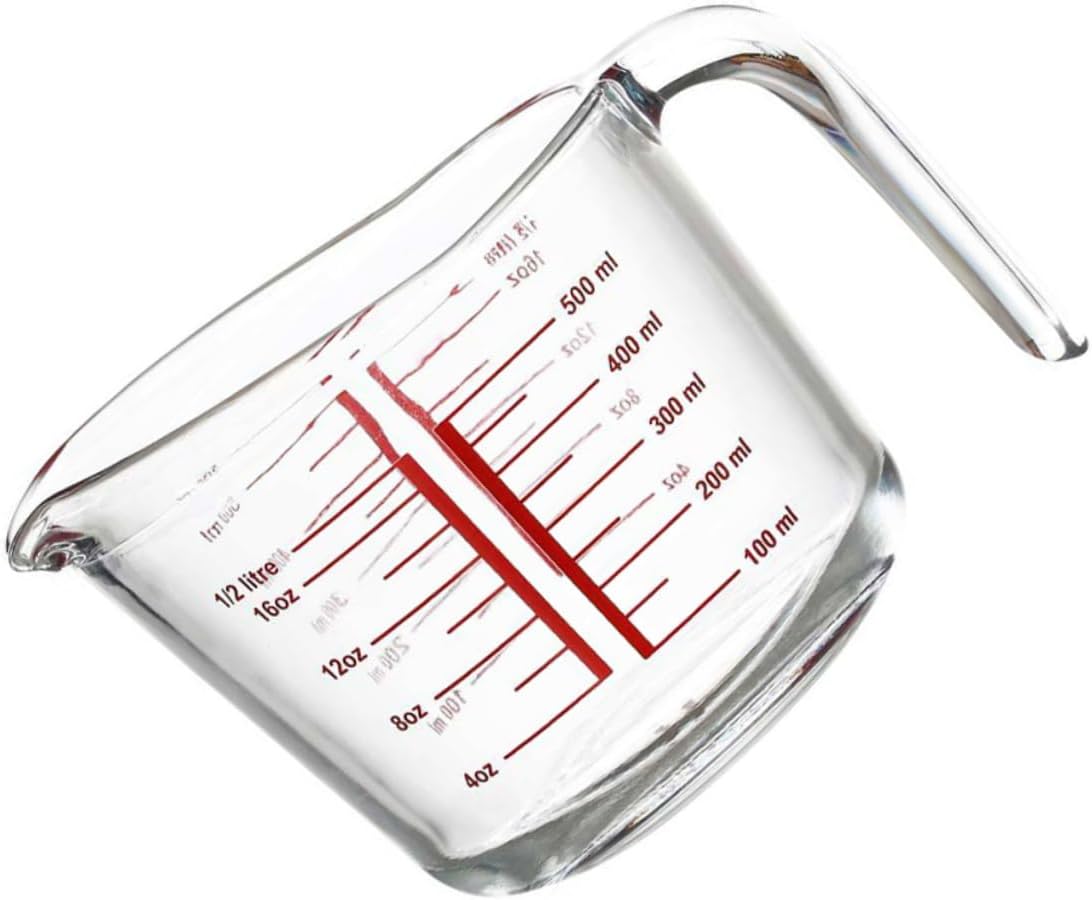 Zerodeko 1pc Glass Measuring Cup Scale - Borosilicate Glass Jug for Accurate Baking and Cooking Practical Kitchen Tool for Precise Measurements