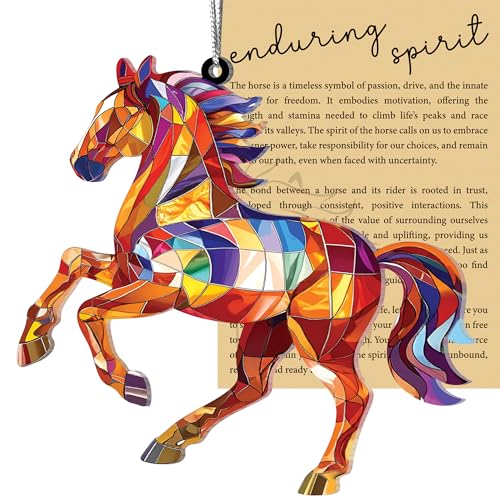 Horse Acrylic Suncatcher Ornaments with Story Card, Horse Gifts for Women, Equestrian...