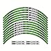 Pegatinas coche moto Etiqueta de la motocicleta for Kawasaki Z750 Z 750 de alta calidad de la llanta de motocicleta ángulo externo tiras de etiquetas engomadas de la rueda Rueda (Color : Green)