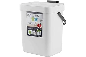 5L Small Litter Garbage Can Trash Can with Lid for Kitchen Counter