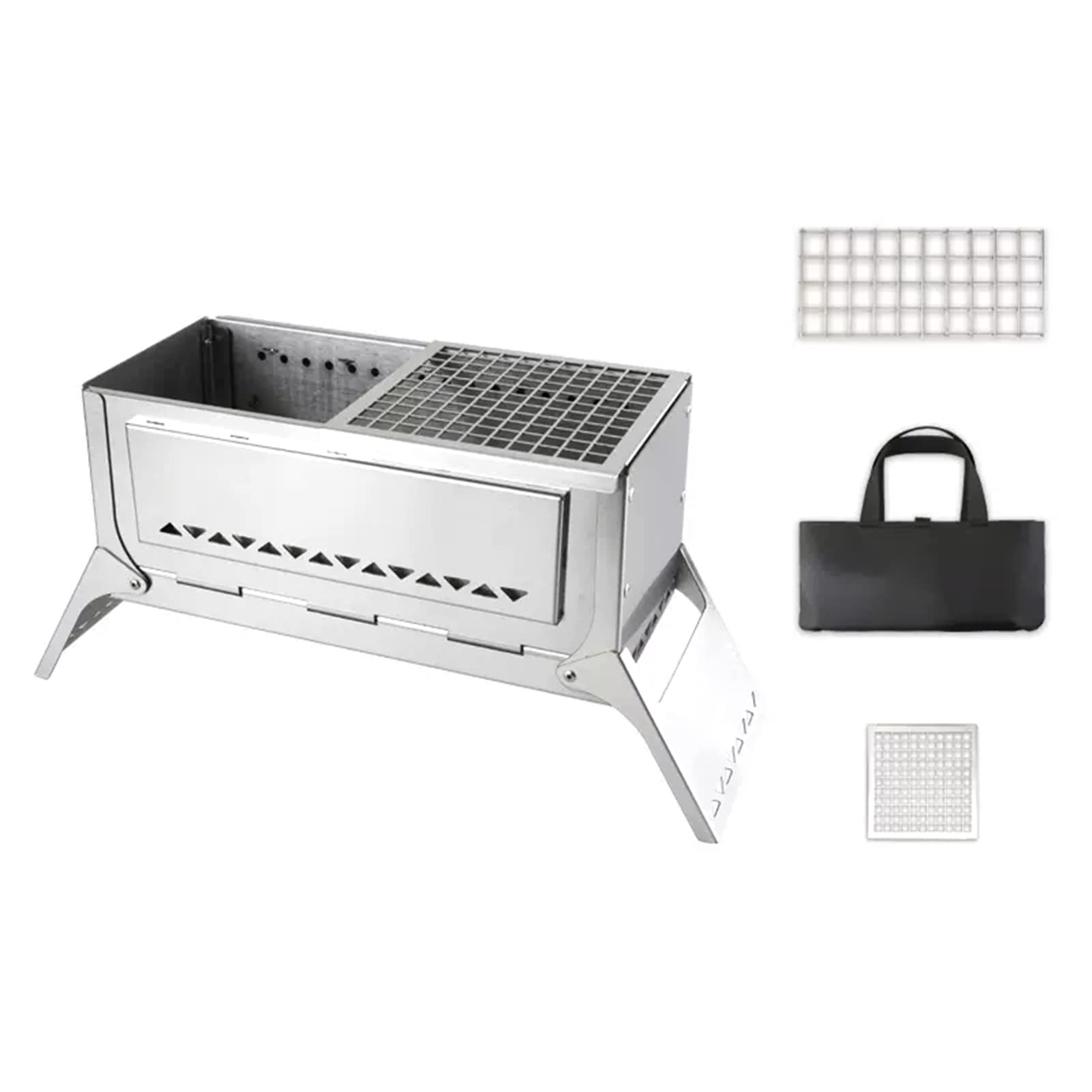 Stufa a Legna, Stufa da Campeggio Portatile per Esterni - Stufa a Legna da Campeggio, Stufa a Legna Pieghevole per Picnic all'aperto, Patio, Cortile, Campeggio, Cucina