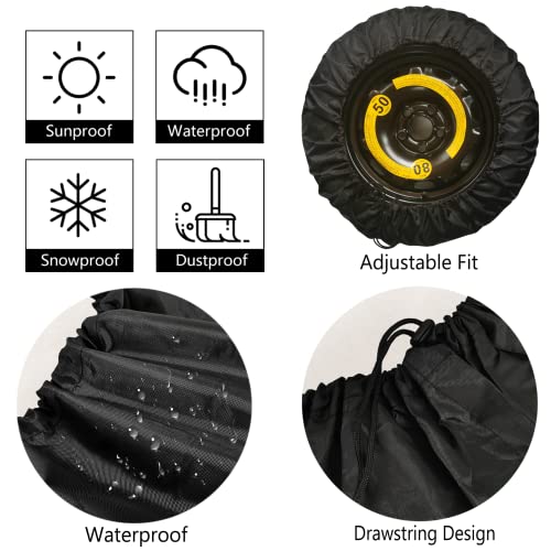 Image of Camper Spare tire Cover Camping Fire and Marshmallows RV Tire Cover Sunproof DustProof Universal for Trailer SUV Camp Travel Trailer 13 Inch