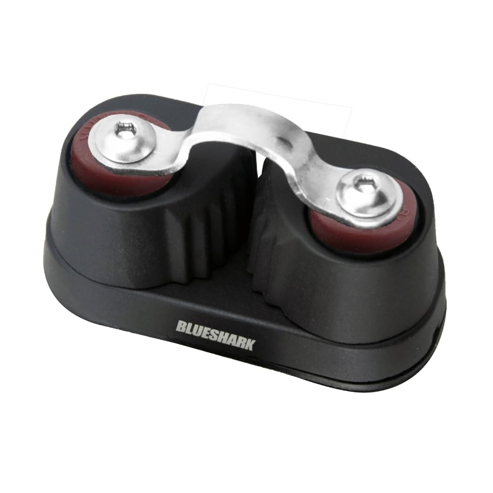 BLUESHARK Premium Quality Sailing Cam Cleat Medium Aluminum with Wire and Strap Fairlead (2-Pack) 137