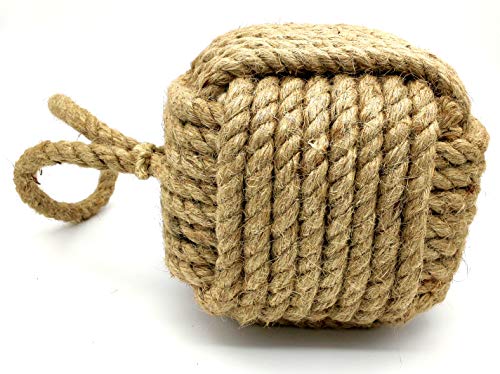 5Moonsun5'S Marseille Monkey Knot Jute Square Rope Door Stopper Handmade Rope Jute (4 Lbs) - Jute #TOP5