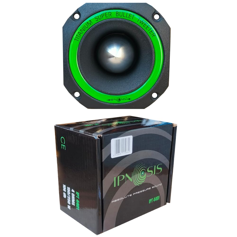 KIT SET PER IPNOSIS IPT4401, 1 driver a compressione tweeter bullet da 100 watt rms 200 watt max, impedenza 4 ohm, sensibilità 106 db, per uso spl, auto, 1 pezzo