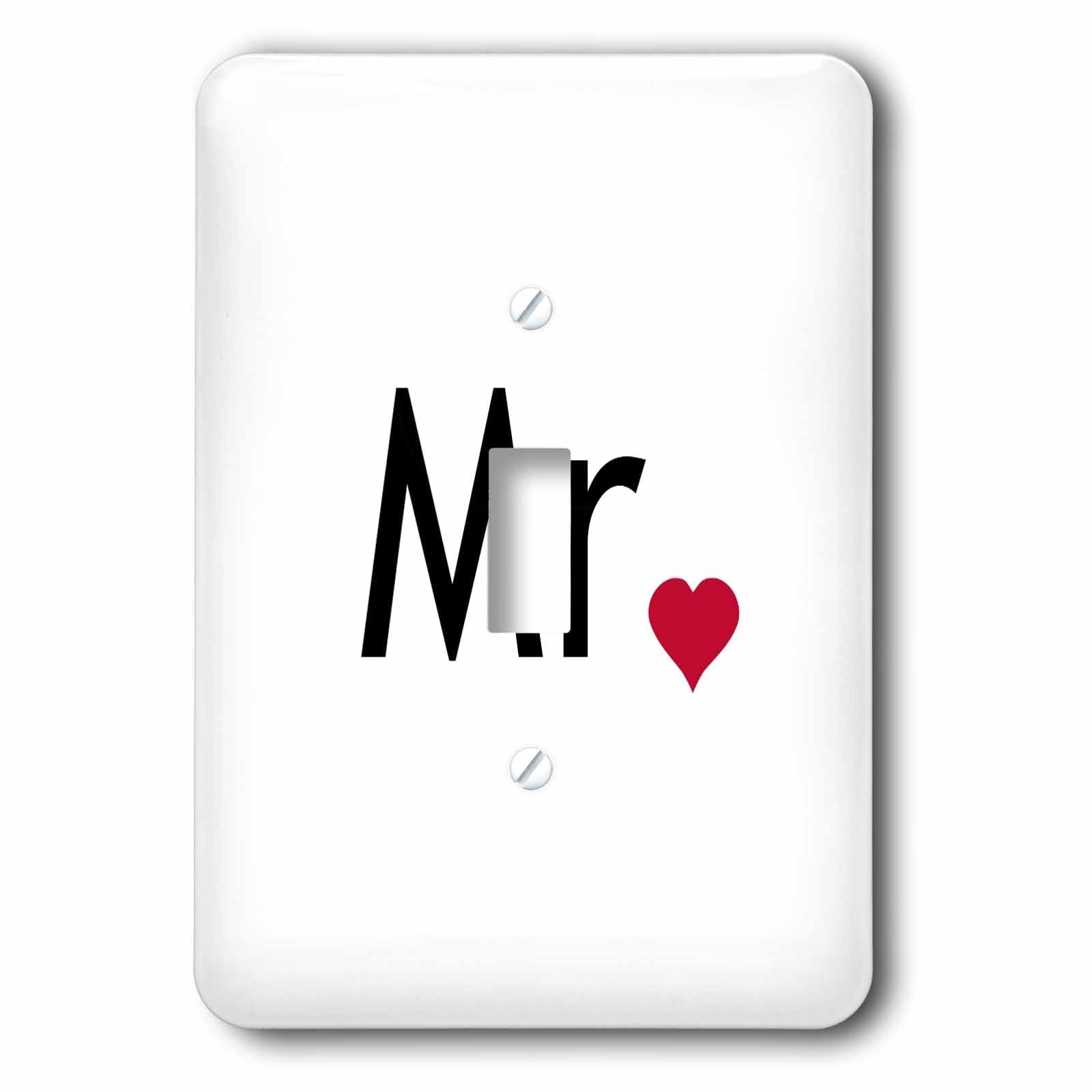 Set para parejas Mr. with Red Love Heart para bodas románticas y regalos de aniversario