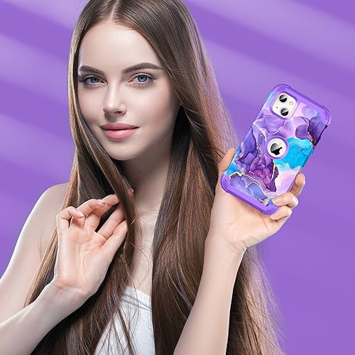 Bqqfg 18A0022-7 For Iphone 13 Case,Three Layer Heavy Duty Shockproof Protection Hard Plastic Bumper + Soft Silicone Rubber Hybrid Protective Case thumb #6