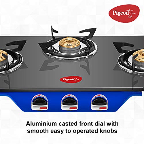 Pigeon by Stovekraft Ultimate 3 Burner High Powered Brass Gas Stove