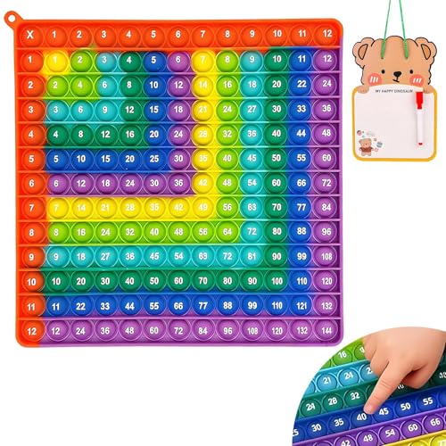 12x12 Multiplication Pop It Rainbow Multiplication Times Table Educational Rainbow Math Sensory Tool for Teachers and Students Stress Relief
