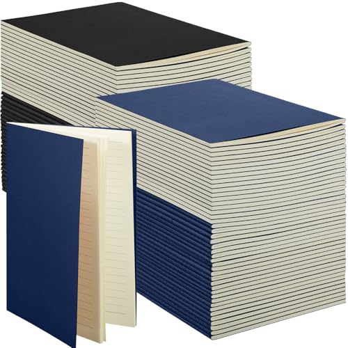 Image of Mimorou 100 Pcs A5 Journals Notebooks Bulk,Black,Navy,Lined