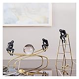 Tamaño: 17 * 7 * 31cm ZFF Estudio de estilo europeo decoración creativa del metal Modelo de decoración de interior Oficina libro de escritorio moderno minimalista Muebles for el hogar