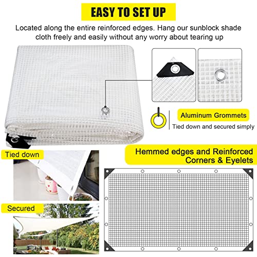 Clear Greenhouse Heavy Duty tarp 14 Mil Clear Waterproof Cover,UV Resistant Poly Tarp with Grommets 12 x20ft Superior Strength,for Gardening, Farming, Nursery, Garden