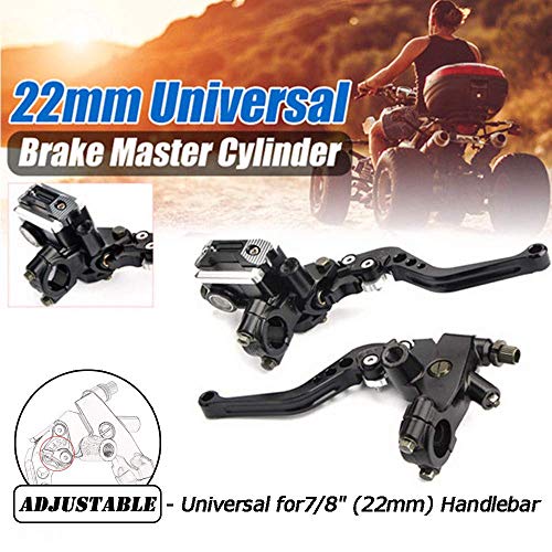 Lisylineauto M18 7/8 Inch 22Mm Motorcycle Brake Lever Handlebar Brake Master Cylinder Clutch Lever Left & Right Set Compatible thumb #3