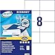 Europe100 Art. ELA023 Universal Etiketten (800 Klebeetiketten, 105x74mm auf A4, Papier matt, individuell bedruckbar, selbstklebende Aufkleber, kompatibel zu AVERY 3427) 100 Blatt, weiß