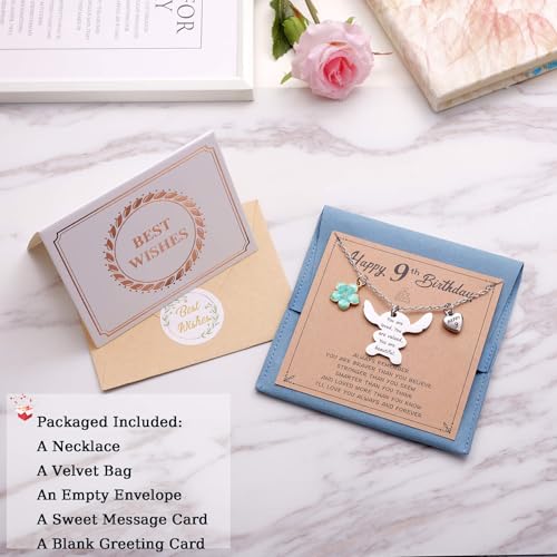 Image of Ukodnus 6-10 Year Old Birthday Necklace Gifts, You are Loved Valued Beautiful Gift, Birthday Jewelry Gift for Daughter Granddaughter Niece
