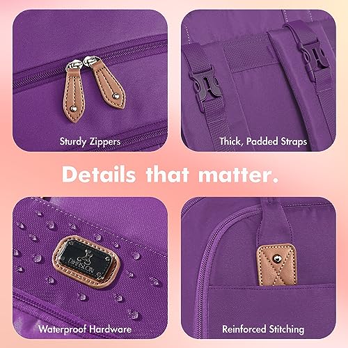 Image of Dikaslon Diaper Bag Backpack with Portable Changing Pad, Pacifier Case and Stroller Straps, Large Unisex Baby Bags for Boys Girls, Multipurpose Travel Back Pack Moms Dads, Purple