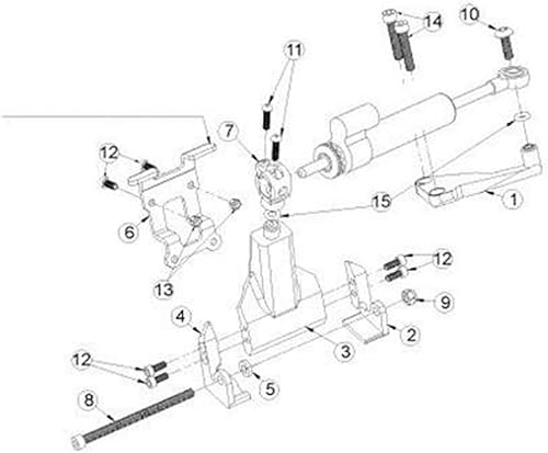 Miniatura 2 de NOGRAX Kit de soporte de montaje de amortiguador de dirección de motocicleta para Y&amaha MT07 FZ07 MT-07 FZ-07 2013-2018 (color  1, tamaño marrón)