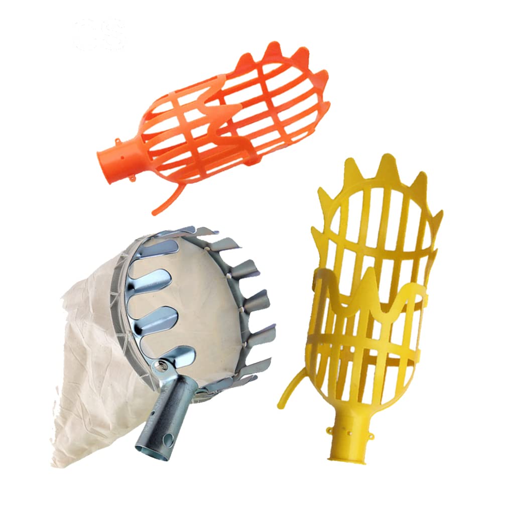 Hbbgdiy Multicolor 4Pcs Telescopic Fruit Picker Tools Lightweight Fruit Catcher With Basket For Apple, Peach, Litchi, Cherry, Bayberry, High Tree Harvesting Aid