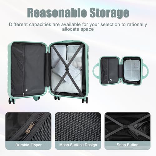 Image of Hardshell Luggage, Lightweight ABS Suitcase with Spinner Wheels, 20 /14 Inch