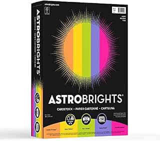 Astrobrights Colored Cardstock, 8.5 x 11, 65 lb / 176 gsm, "Spectrum" 25-Color Assortment, 75 Sheets (80944-01)