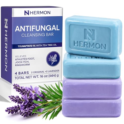 Hermon Antifungal Soap with Tea Tree Oil: Antifungal Treatment Bar Soothing Care & Relief of Itchy...